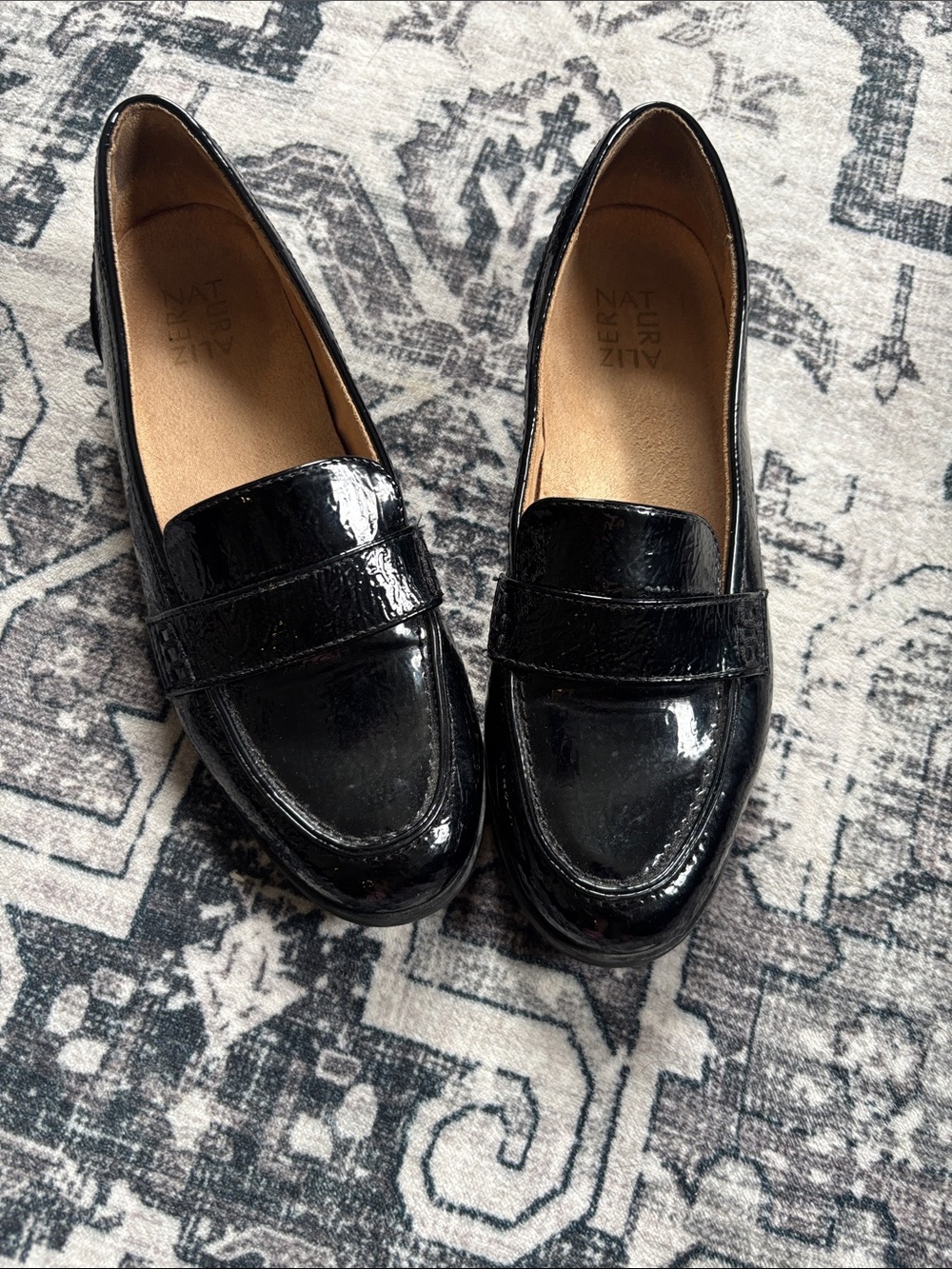 Naturalizer Black Patent Leather Penny Loafers